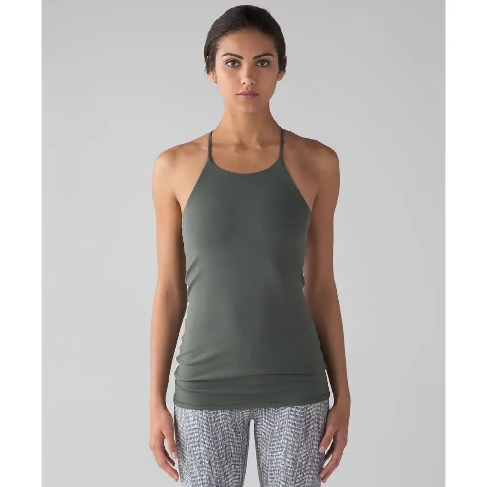 Lululemon Sun Setter Tank (Light Support for B/C Cup) (Dark Forest) - 6